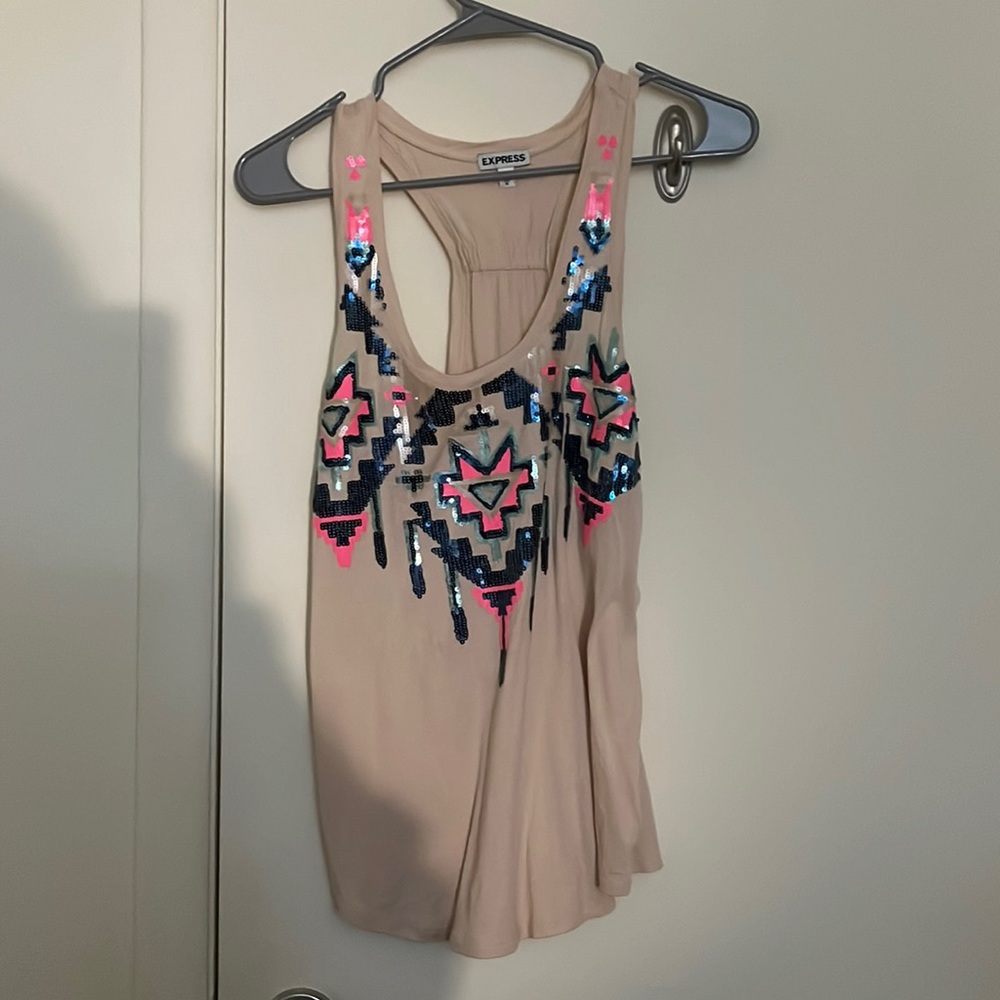 Express Sequin Tank Top